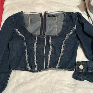 Long sleeve Nasty Gal corset top